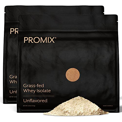ProMix Nutrition Whey Protein Isolate Powder, Unflavored - Grass-Fed & 100% All Natural - ­Post Workout Fitness & Nutrition Shakes, Smoothies, Baking