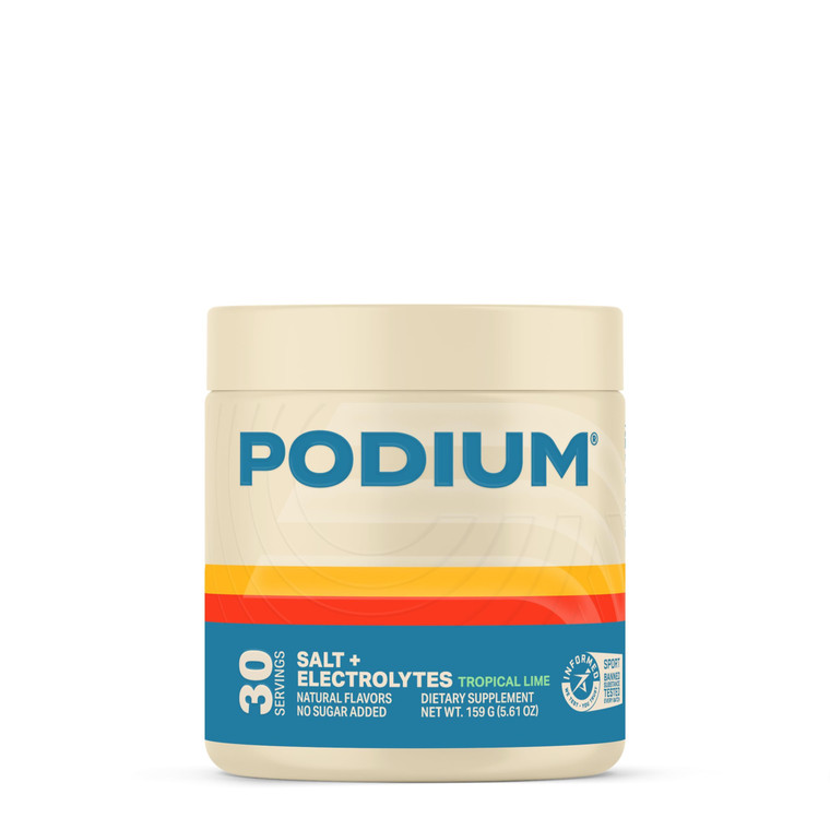 Podium Nutrition Training Salt + Electrolytes Powder, Tropical Lime, Post Workout Hydration & Muscle Recovery Support, Electrolyte Drink, Magnesium,