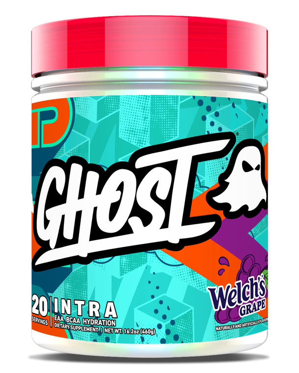 GHOST Intra Workout Powder, Welch's Grape - BCAAs &, EAAs, Nootropics & Hydration - Essential & Branch Chain Amino Acids Supports Muscle Recovery & F