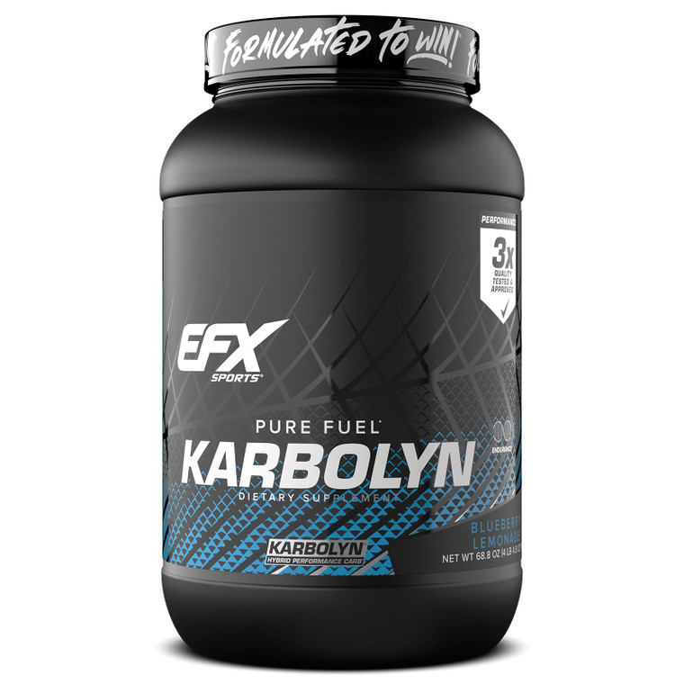 EFX Sports Karbolyn Fuel | Fast-Absorbing Carbohydrate Powder | Carb Load, Sustained Energy, Quick Recovery | Stimulant Free | 36 Servings (Blueberry
