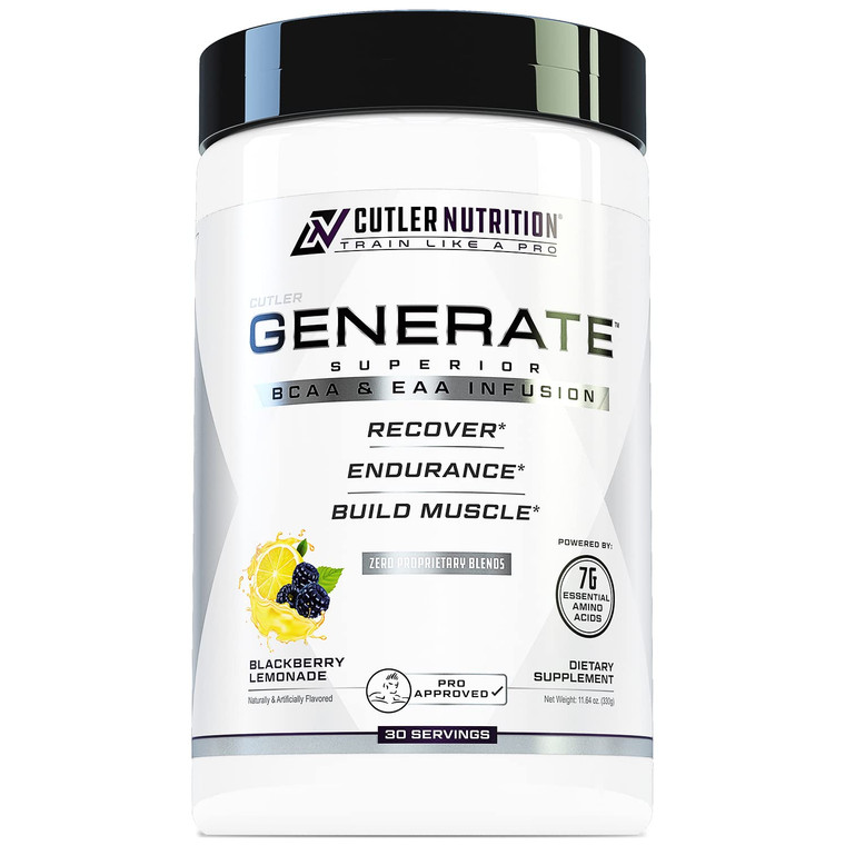 Generate EAA and BCAA Powder: Best Post Workout Recovery Drink and Branched Chain Amino Acids Supplement with Essential Amino Acids, 5g BCAAs, 2g EAA