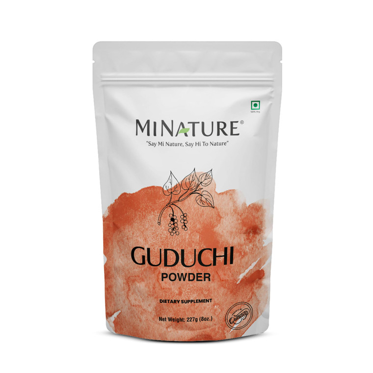 minature Guduchi (Giloy) Powder | (Tinospora Cordifolia) | Supports Healthy Digestion | Immunity Booster| Indian Giloy Powder | Resealable Zip Lock P