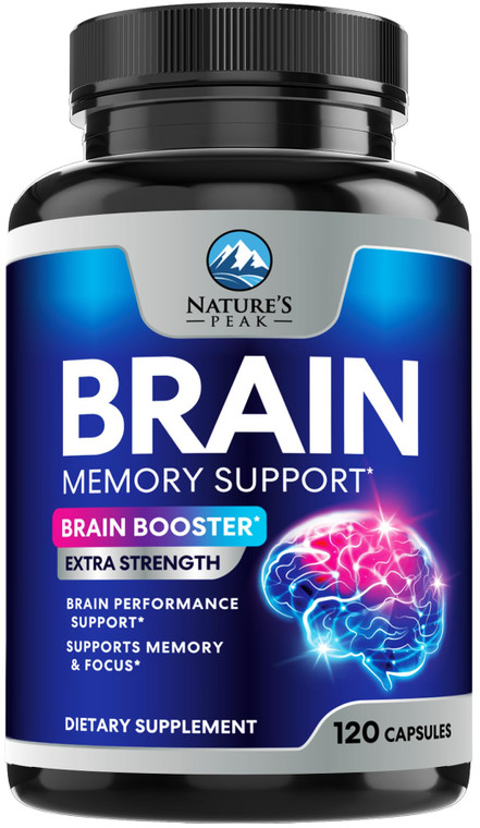 Brain Memory Supplement - 3X Strength Nootropics for Concentration, Clarity & Focus Support - Brain Health Cognitive Vitamins with Bacopa, Phosphatid
