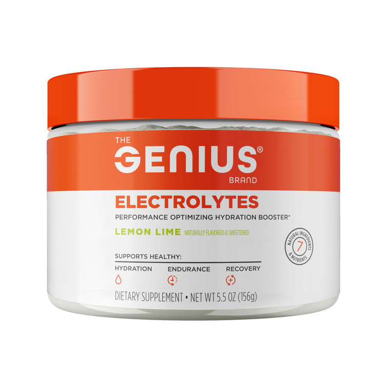 The Genius Brand Genius Electrolytes - Electrolyte Powder for Active Lifestyles - Supports Hydration, Energy, Endurance, Muscle Growth & Recovery - L