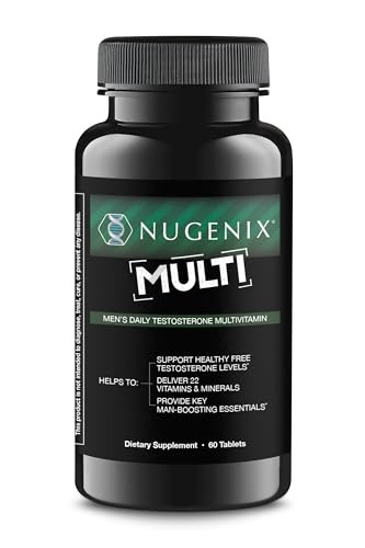 Nugenix Multivitamin for Men, Multivitamin and Testosterone Support - 19 Vitamins and Minerals, Supports Free Testosterone, Balance Cortisol, Promote