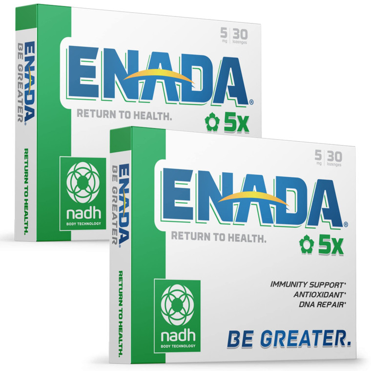 ENADA 5MG NADH Supplement with Boost of Chlorophyll Co-Enzyme Antioxidant Form of Vitamin B3 Immunity Support DNA Repair Serves as Natural Energy Mem