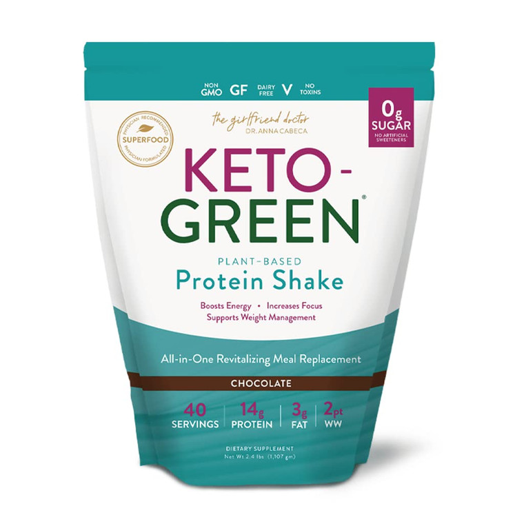 VIDAPURA Keto-Green Protein Shake by Dr. Anna Cabeca  Chocolate Vegan Protein for Daily Wellness, Energy & Smooth Digestion  40 Servings