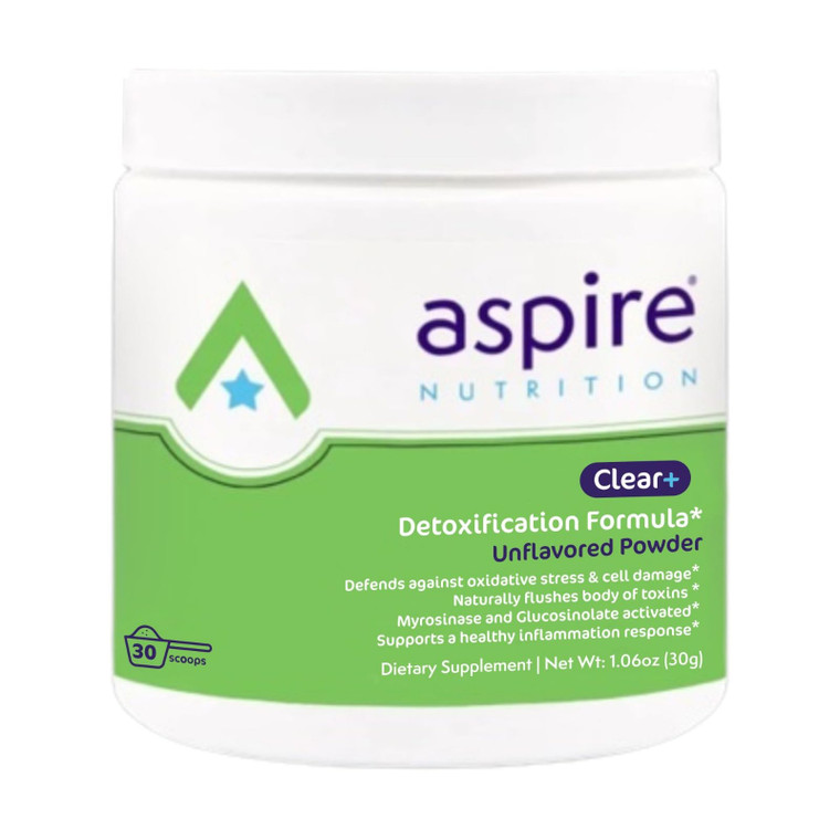 Aspire Nutrition Clear+ Detoxification 30 Days Supply Dietary Supplement Unflavored Powder