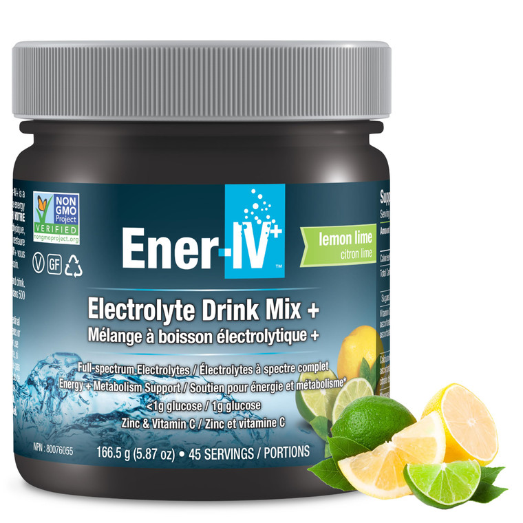 Ener-IV Electrolyte Drink Mix - Electrolytes Powder, Hydration Powder Drink, Hydrate Liquid Mix, Low Sugar Rehydration for Women & Men, Natural Flavo