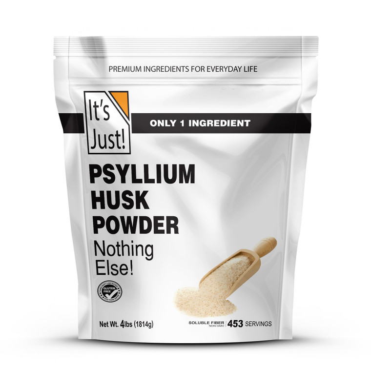 It's Just! - Psyllium Husk Powder, Easy Mixing Dietary Fiber, Cleanse Your Digestive System, Finely Ground Powder, Ideal for Keto Baking, Non-GMO (4