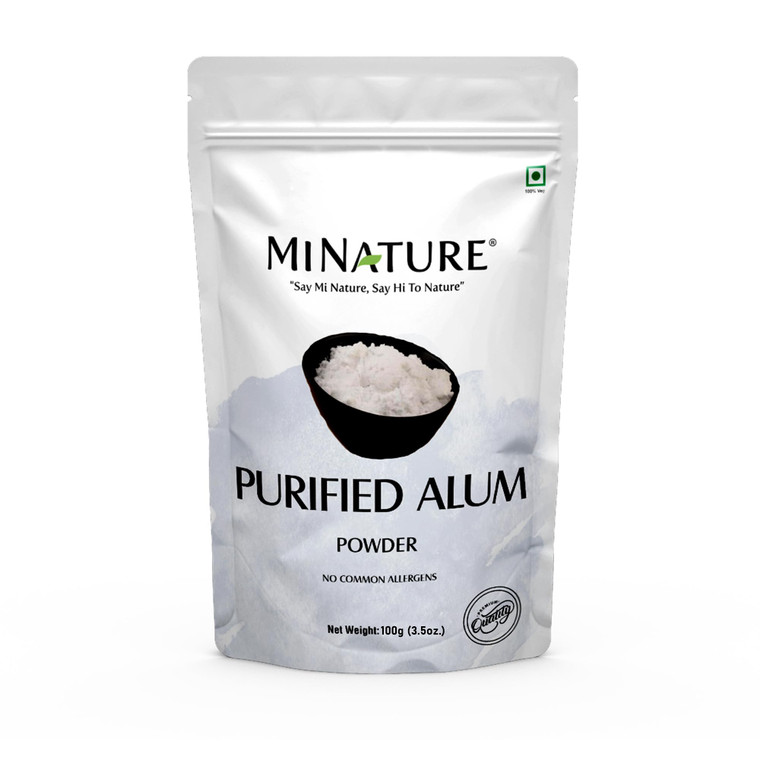 Mi Nature Alum Powder Potassium (Fitkari/Phitkari) -100% Natural Skincare for Acne, Odor Control & Water Purification Face Mask for |Pore Refining 10