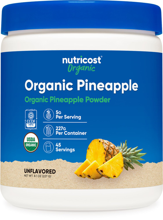 Nutricost Organic Pineapple Powder (8 OZ) - USDA Certified Organic, Pineapple Juice Powder, Gluten Free
