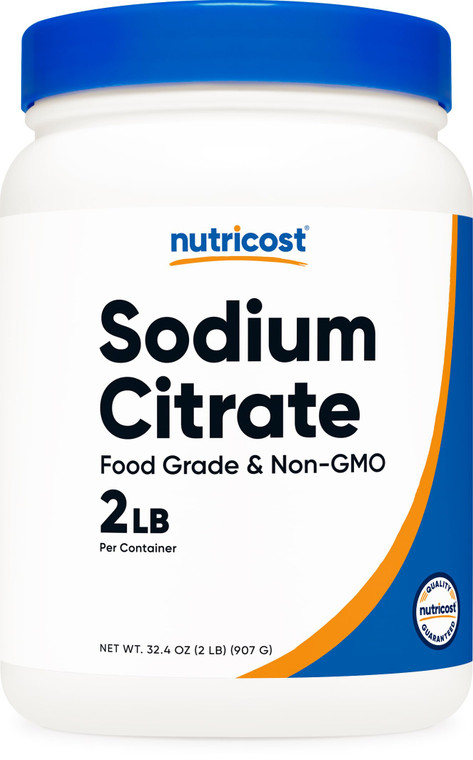 Nutricost Sodium Citrate Powder 2LB (32.4oz) - Food Grade, Non-GMO - Emulsifier, Natural Flavor Enhancer, Food Preservant