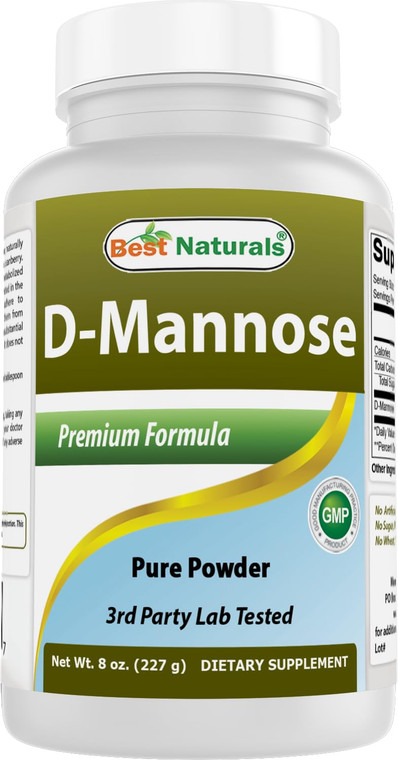 Best Naturals D-Mannose Pure Powder - Urinary Tract Cleanse Supplement - 8 OZ