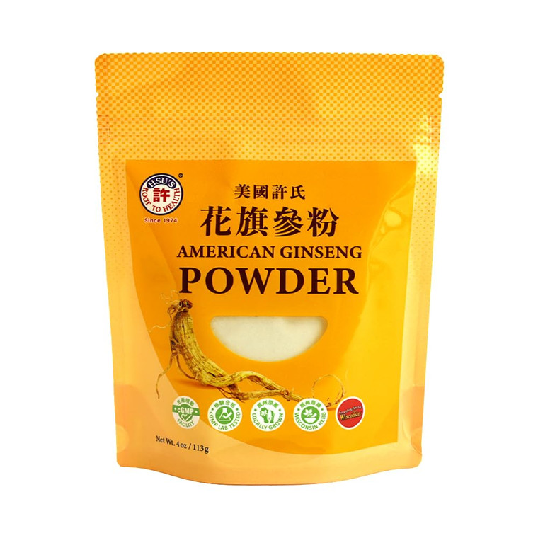 Hsu's SKU 1174 | American Ginseng Powder | Cultivated Ginseng from Marathon County, Wisconsin | ?????? | 4oz Bag, ???