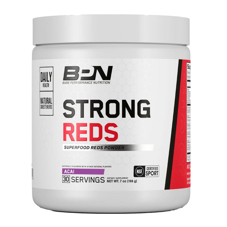 BARE PERFORMANCE NUTRITION, BPN Strong Reds Superfood Powder, Digestive Enzymes, Antioxidants, Improved Natural Energy, 30 Servings, Acai
