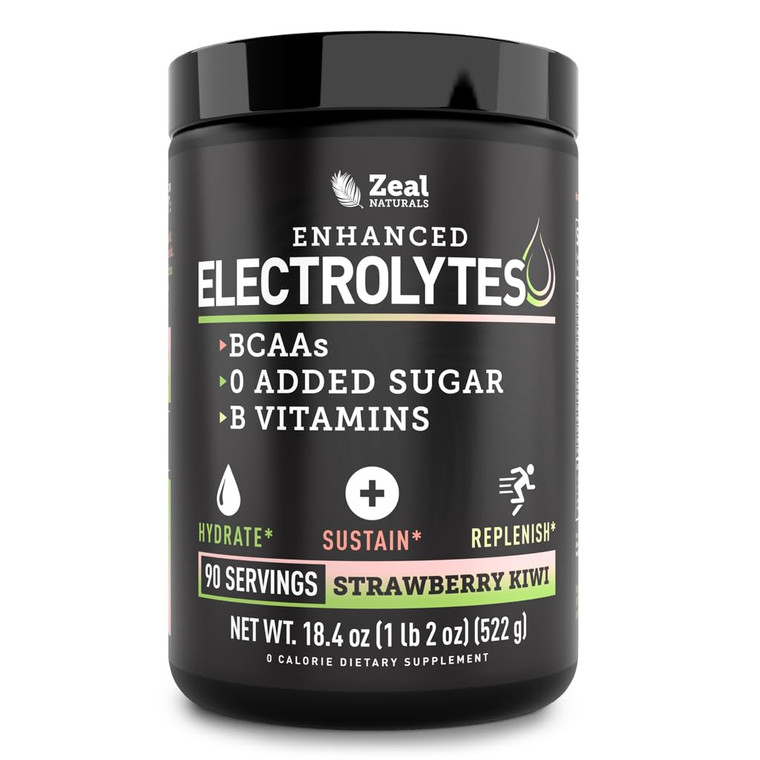 Zeal Electrolyte Powder - 90 Servings | Keto Electrolytes Powder | Zero Sugar, BCAAs, B-Vitamins | Potassium, Zinc, Magnesium | Hydration Powder Reco
