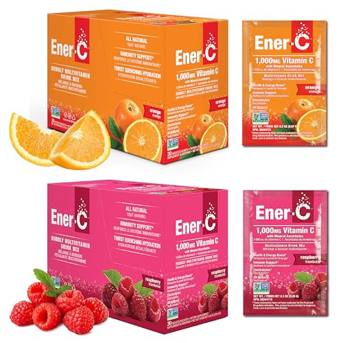 Ener-C Multivitamin Drink Mix - Vitamin Packets for Water, Electrolytes Powder Packets, Drink Mix, Hydration Liquid Mix, Immune Booster for Adults, H