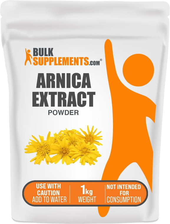 BulkSupplements.com Arnica Extract Powder - Herbal Supplement, from Dried Arnica Flowers, Servings Vary Per Use, 1kg (2.2 lbs) (Pack of 1)