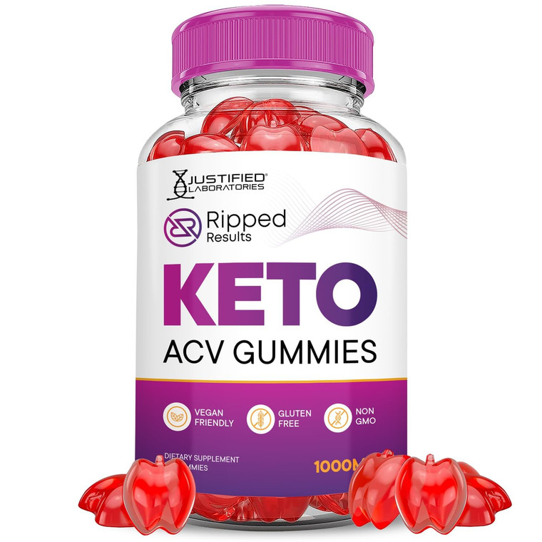 Justified Laboratories Ripped Results Keto ACV Gummies Advanced Formula 1000MG Ripped Results Keto Gummies Apple Cider Vinegar Formulated with Pomegr