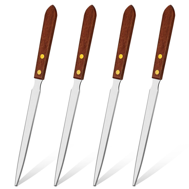 Chuangdi 4 Pieces Letter Opener Knife Stainless Steel Envelope Openers Lightweight Mail Opener Tool Slitters Letter Knives for Office Home School Sup