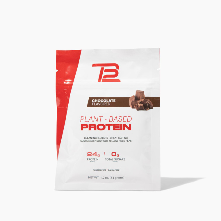 TB12 Plant Based Protein Powder by Tom Brady, 24g of Vegan Pea Protein, Low Sugar, Low Carb, Non-GMO, Meal Replacement, Keto Friendly, Paleo, Sugar F
