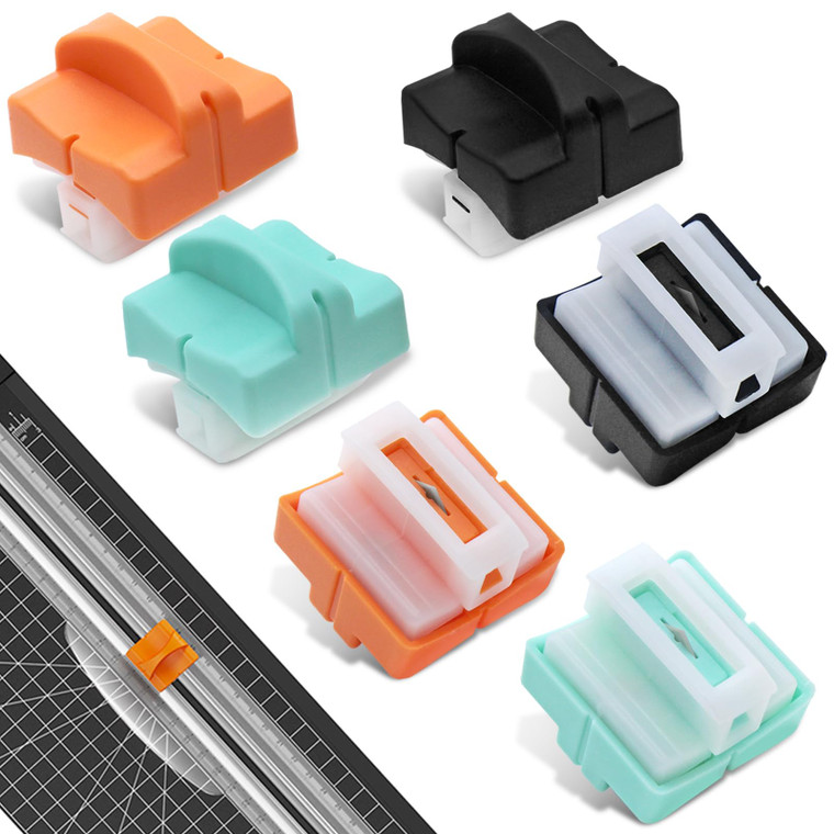 AIFUDA Trimmer Cutting Blades, 6Pcs Paper Cutter Replacement Blades for Paper Trimmers, Spring-Loaded Safeguard Design