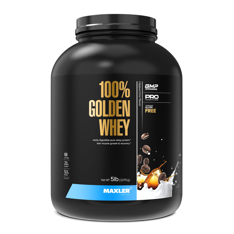 Maxler 100% Golden Whey Protein - 23g of Protein per Serving - Whey Protein Powder for Pre Post Workout - Fast-Absorbing Whey Concentrate, Isolate &