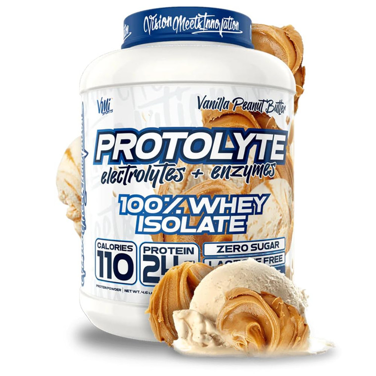 VMI Sports | ProtoLyte Whey Isolate Protein Powder | Low Calorie Whey for Weight Loss and Muscle Gain | Digestive Enzymes | Non-GMO (4.6 lb, Vanilla