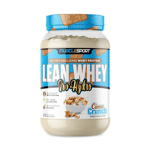 Musclesport Lean Whey Revolution Protein Powder - Whey Protein Isolate - Low Calorie, Low Carb, Low Fat, Incredible Flavors - 25g Protein per Scoop