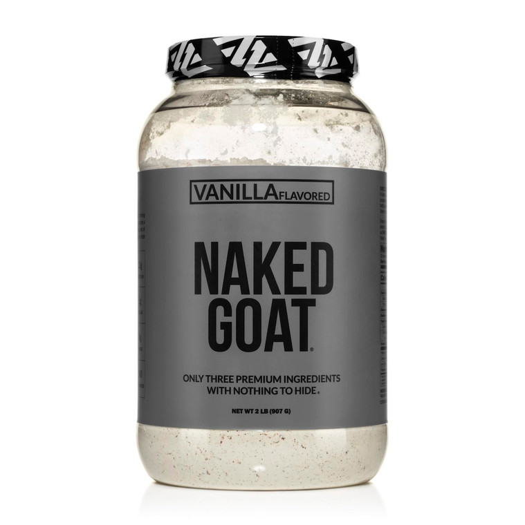 NAKED Goat Vanilla Protein Powder - Pasture Fed Goat Whey Protein Powder from Small-Herd Dairies - Only 3 Ingredients - GMO Free, Soy Free - All Natu