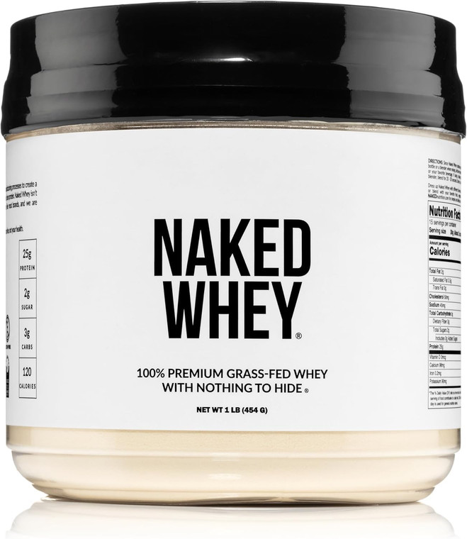 NAKED Whey 1Lb - Only 1 Ingredient, Grass Fed Whey Protein Powder, Undenatured, No Gmos, No Soy, Gluten Free, Stimulate Growth, Enhance Recovery - 15