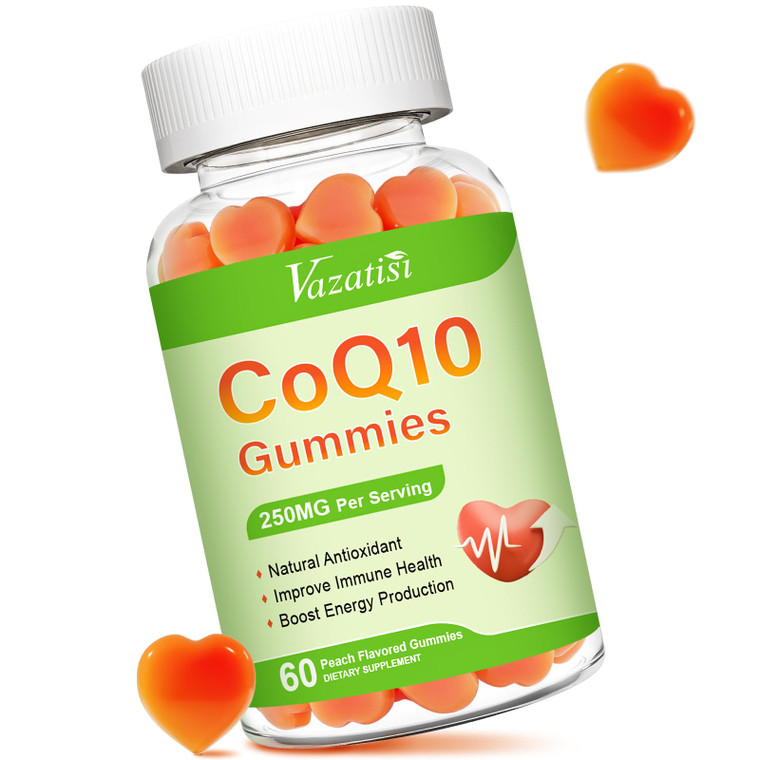 High Absorption CoQ10 Gummies 250 mg, Plus Omega-3, Magnesium, Vitamin B12 for Cellular Energy, Brain & Antioxidant, 5X Better Absorption Coenzyme Q1
