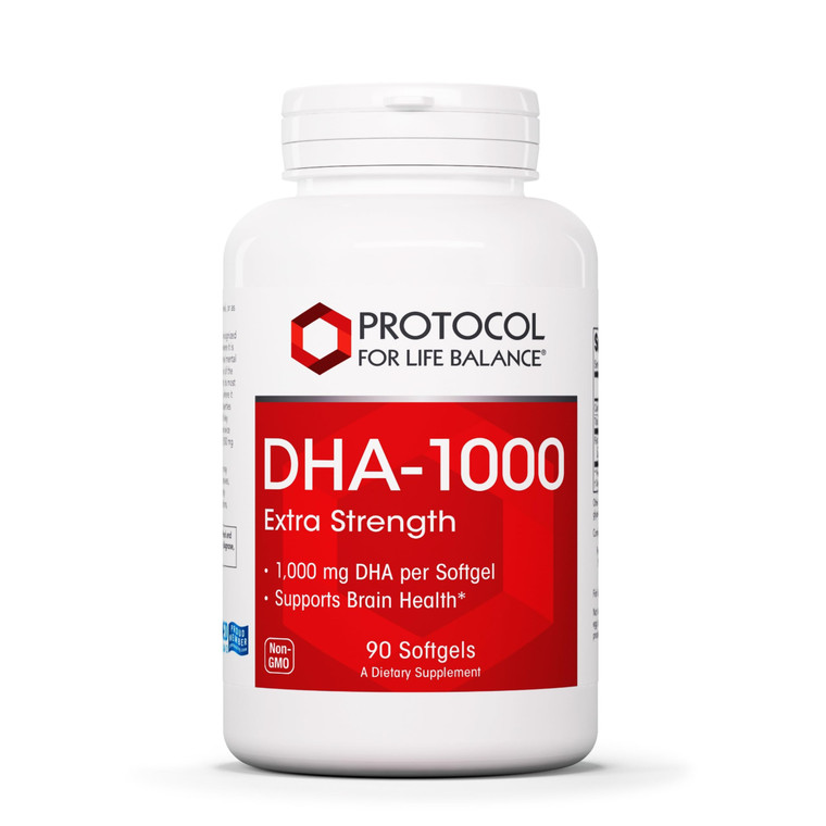 Protocol DHA-1,000 Extra Strength - DHA 1,000mg - Fish Oil Supplement - Brain Health & Support* - Easy Digestion - Non-GMO & Halal - 90 Softgels