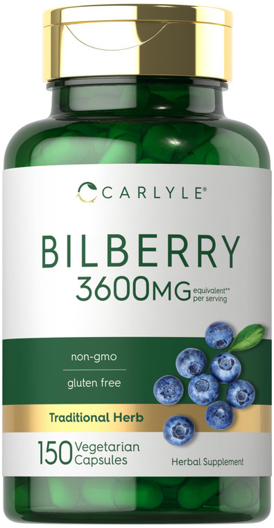 Carlyle Bilberry Extract Capsules | 150 Count | Vegetarian, Non-GMO, Gluten Free Fruit Supplement