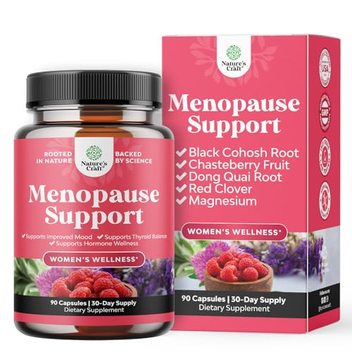 Complete Herbal Menopause Supplement for Women - Multibenefit Menopause Ease Hormone Balance for Women for Night Sweats Mood and More with Dong Quai