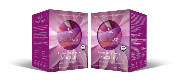 Femmenessence® MacaLife®  Clinically Proven Perimenopausal Organic Vegan Supplement for Natural Hormone Balance, Symptom Relief, Heart & Mood Suppor