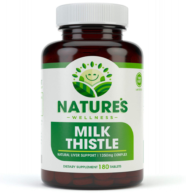 Milk Thistle - 180 Count - Standardized Silymarin Extract for Maximum Liver Support - Detox, Cleanse & Maintain Your Liver  1350 mg Extract & Seed C