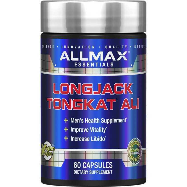 ALLMAX Essentials LongJack Tongkat Ali - 60 Capsules - Mens Health Supplement - Improves Vitality - 60 Servings