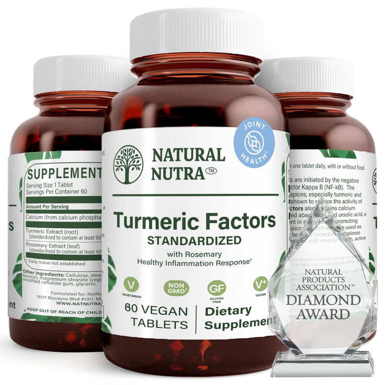 Natural Nutra Turmeric Curcumin with 95% Curcuminoids Extract Supplement with Rosemary for Brain Health, Enhances Memory and Improves Concentration,