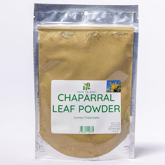 Herb To Body Chaparral Leaf Powder - 4oz, Chaparral Herb for Herbal Tea, Tinctures, Extracts, and Traditional Herbal Blends