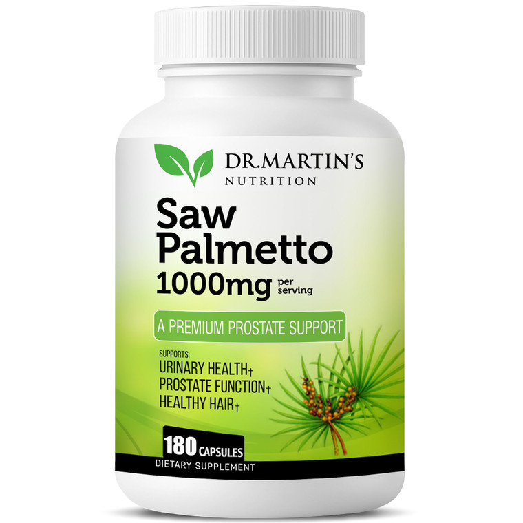 USA Grown Saw Palmetto | 180 Capsules Prostate Health Supplement | Hair Growth for Men & Women | Support to Help Maintain Normal Urination Frequency
