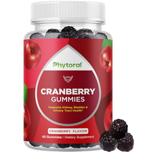 Phytoral Extra Strength Cranberry Gummies for Women - Delicious Potent Cranberry Supplement for Women and Men Bladder Kidney and Urinary Tract Health