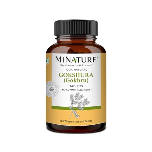 minature Gokshura (Tribulus Terrestris) Tablets - Pure Plant Based Herbal Supplement | Natural & Gluten Free | 90 Count, 45 Day Supply