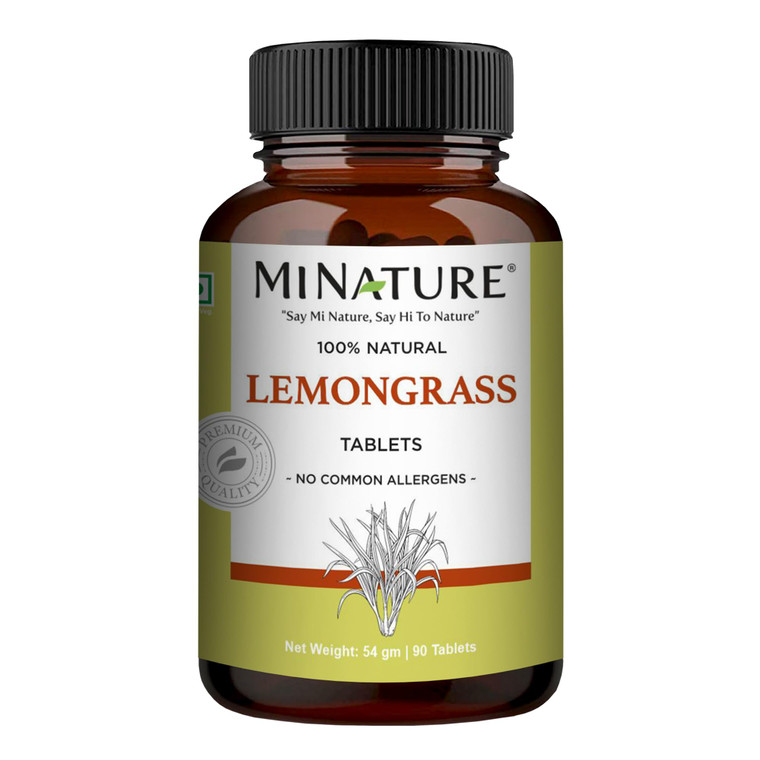 minature Lemongrass Tablets (Cymbopogon) | Made with 100% Pure Lemongrass Powder | 90 Veg Tablets