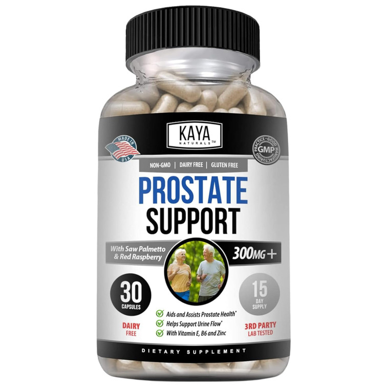 Kaya Naturals Prostate Support | Saw Palmetto, Potent DHT Blocker for Hair Growth, Promote Sleep, Reduce Frequent Urination, Bladder Emptying & Stami