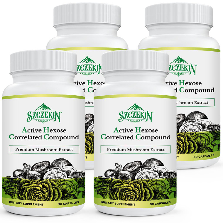 Active Hexose Correlated Compound 1500 mg Supplement, Natural 8 Mushroom Extract Supplement, Immune System, Liver Function, Natural Killer and T Cell