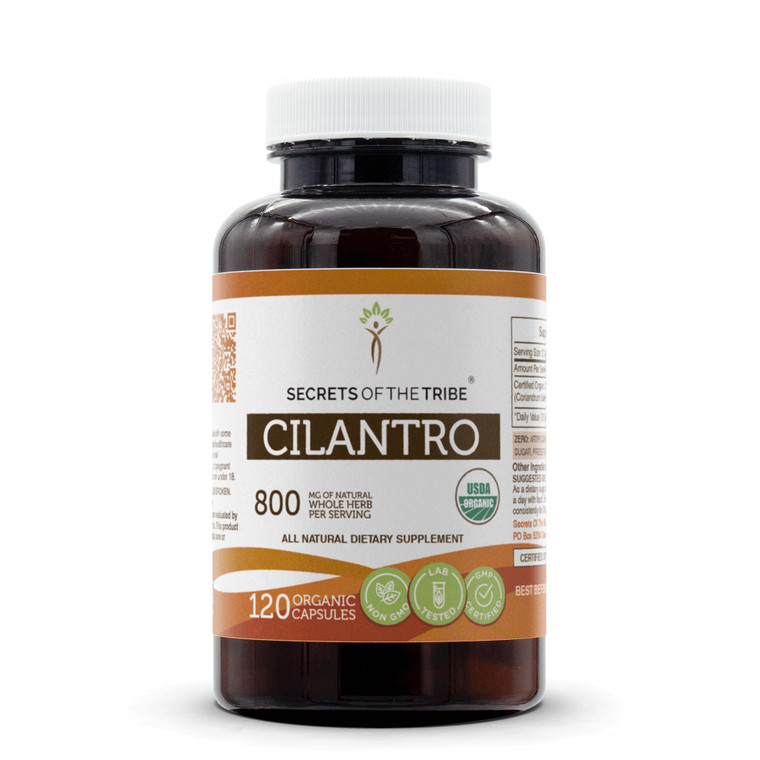 Secrets of the Tribe Cilantro 120 Capsules, Made with Vegetable Capsules and Cilantro Dried Leaf (120 Capsules)