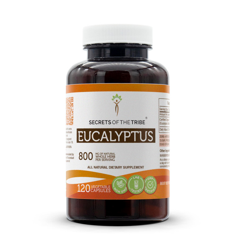 Secrets of the Tribe Eucalyptus 120 Capsules, 800 mg, Eucalyptus (Eucalyptus Globulus) Dried Leaf (120 Capsules)