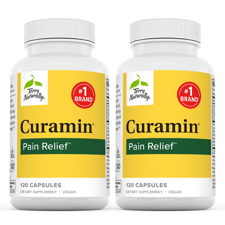 Terry Naturally Curamin - Curcumin Supplement for Circulation & Endorphin Support - Support for Occasional Discomfort - Aids Healthy Muscles - 120 Ca